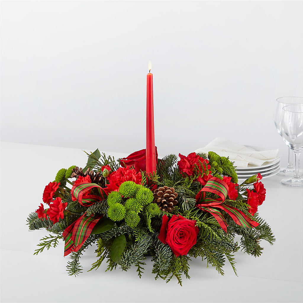 By the Candlelight Centerpiece – MC SHANES FLORIST & GREENHOUSE INC, Belle Vernon PA