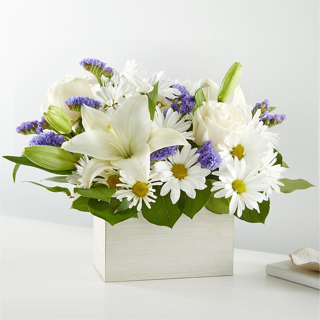 Beyond Blue Box Bouquet – MC SHANES FLORIST & GREENHOUSE INC, Belle Vernon PA