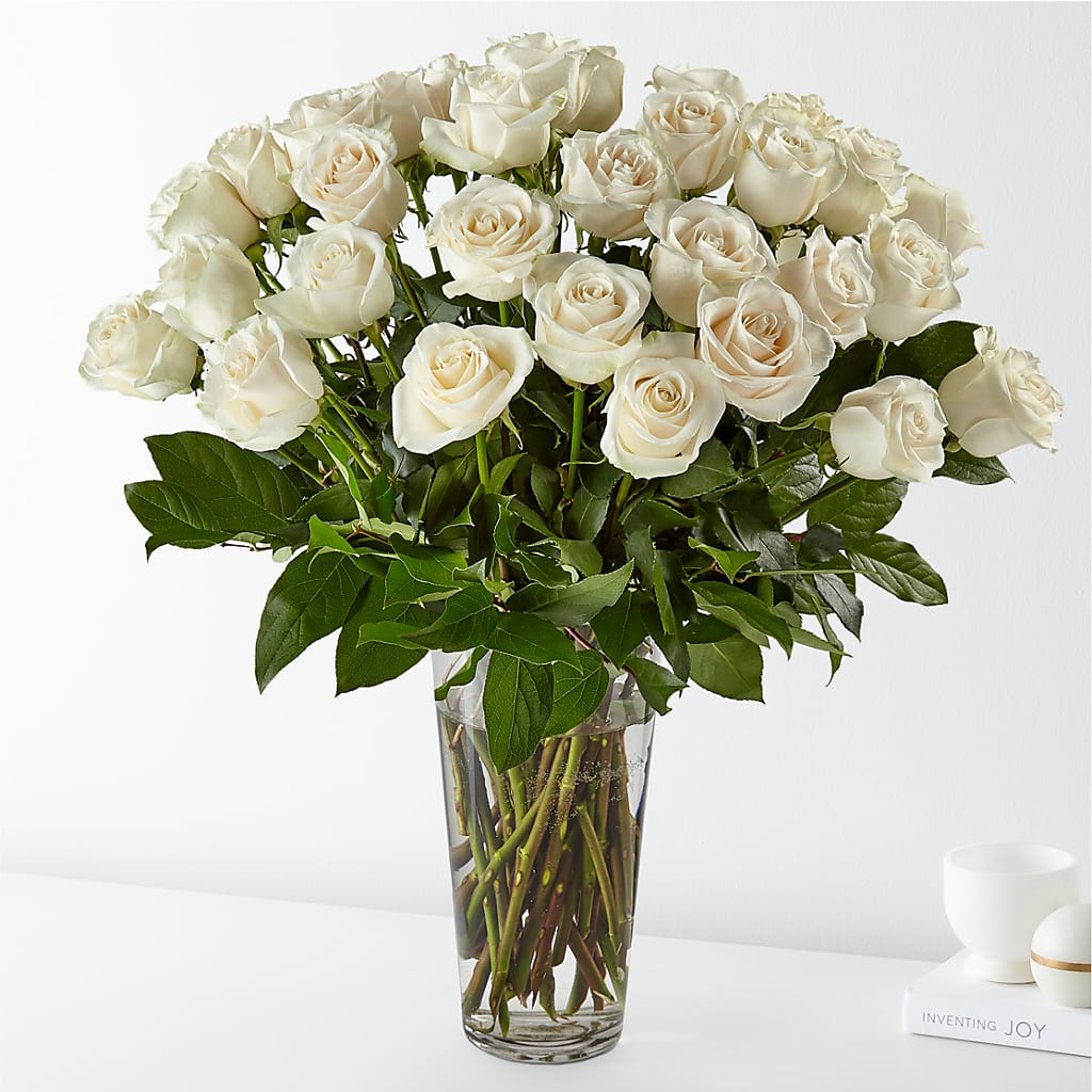 Long Stem White Rose Bouquet – MC SHANES FLORIST & GREENHOUSE INC, Belle Vernon PA