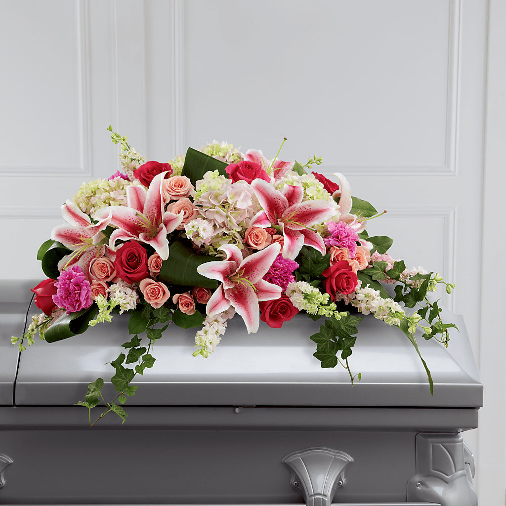 Splendid Grace Casket Spray – MC SHANES FLORIST & GREENHOUSE INC, Belle Vernon PA