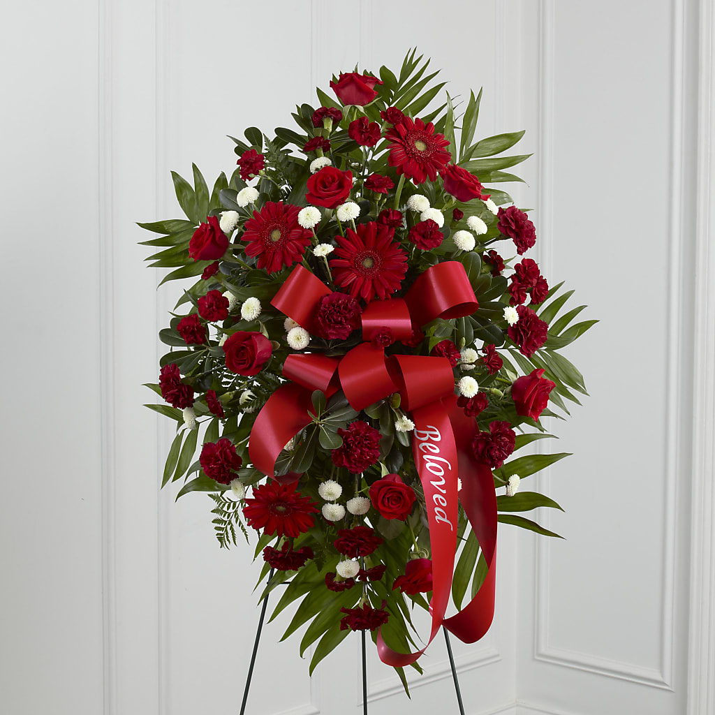 Treasured Memories Standing Spray – MC SHANES FLORIST & GREENHOUSE INC, Belle Vernon PA