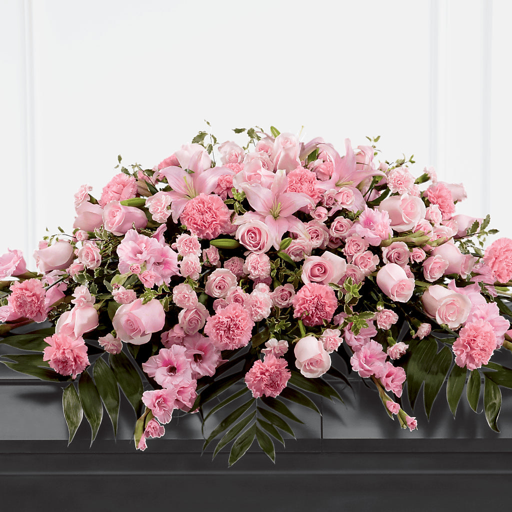 Garden of Comfort Casket Spray (Standard) – MC SHANES FLORIST & GREENHOUSE INC, Belle Vernon PA