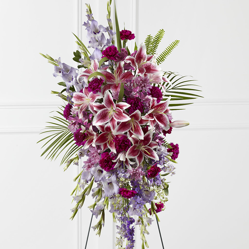 Tender Touch Standing Spray – MC SHANES FLORIST & GREENHOUSE INC, Belle Vernon PA