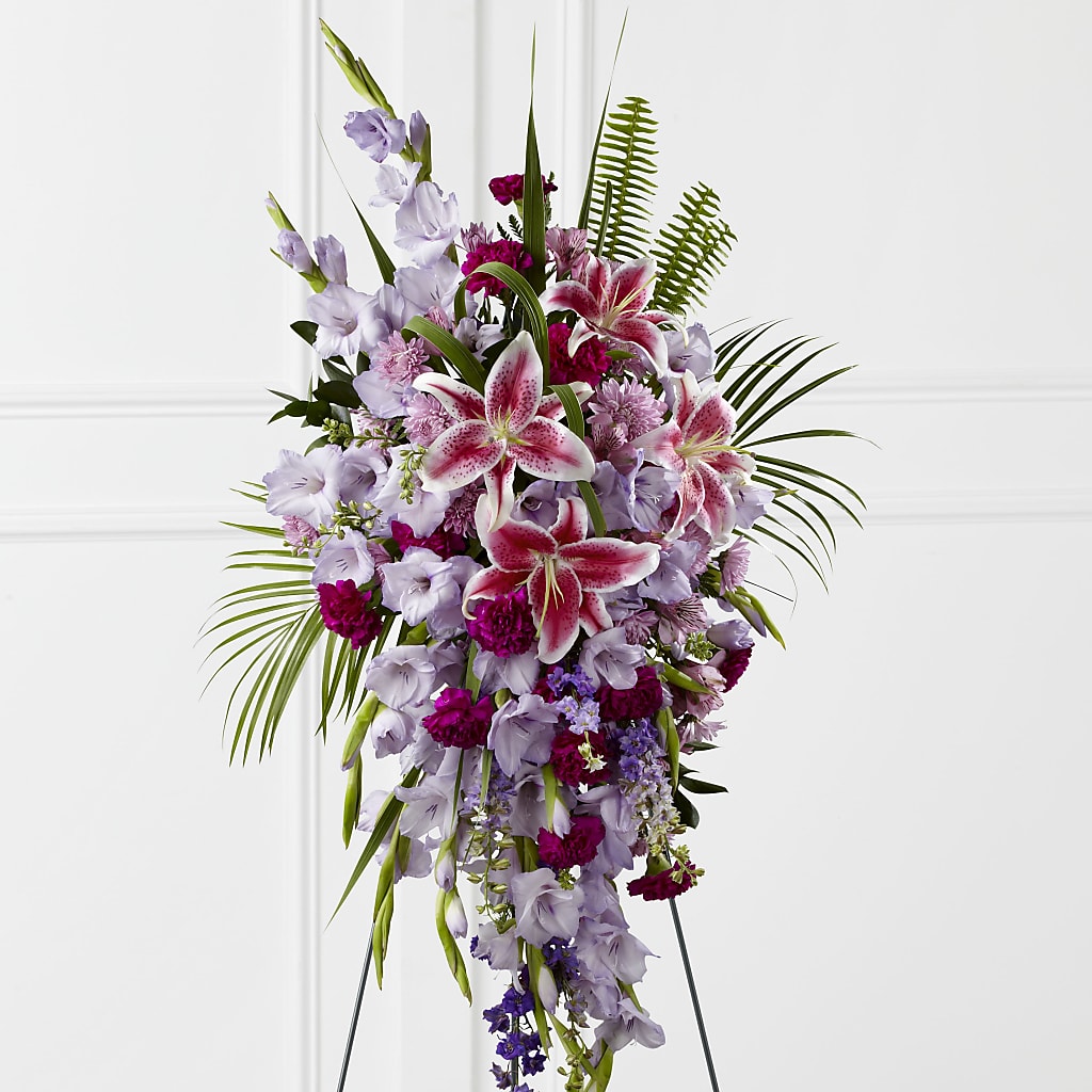 Tender Touch Standing Spray – MC SHANES FLORIST & GREENHOUSE INC, Belle Vernon PA