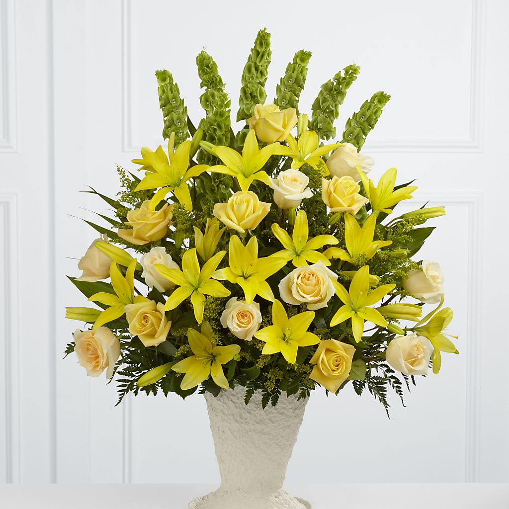 Golden Memories Arrangement – MC SHANES FLORIST & GREENHOUSE INC, Belle Vernon PA
