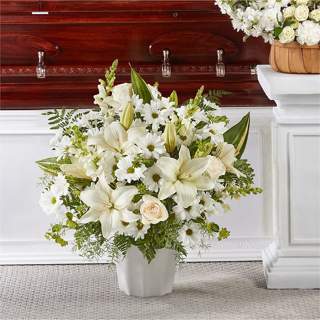 Thoughts of Tranquility Floor Basket – MC SHANES FLORIST & GREENHOUSE INC, Belle Vernon PA
