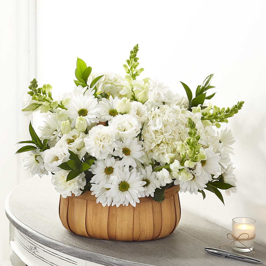 Pure Ivory Basket – MC SHANES FLORIST & GREENHOUSE INC, Belle Vernon PA
