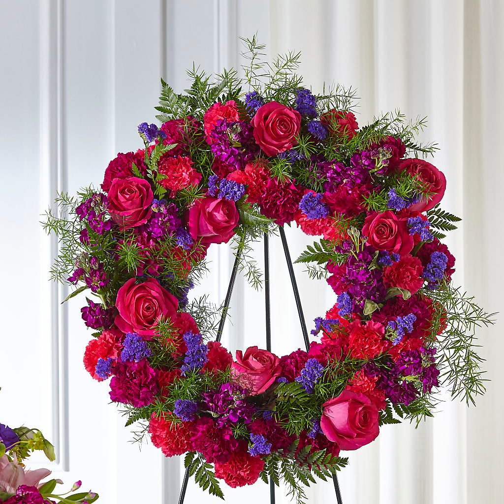 Calming Colors Wreath – MC SHANES FLORIST & GREENHOUSE INC, Belle Vernon PA