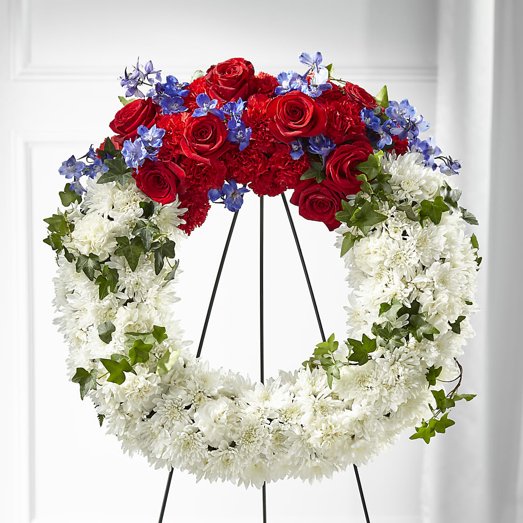 Patriotic Passion Wreath – MC SHANES FLORIST & GREENHOUSE INC, Belle Vernon PA