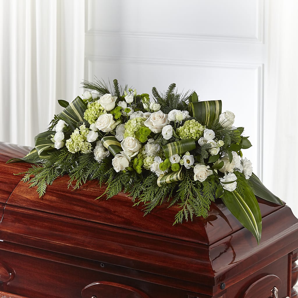Hopeful Gesture Casket Spray – MC SHANES FLORIST & GREENHOUSE INC, Belle Vernon PA