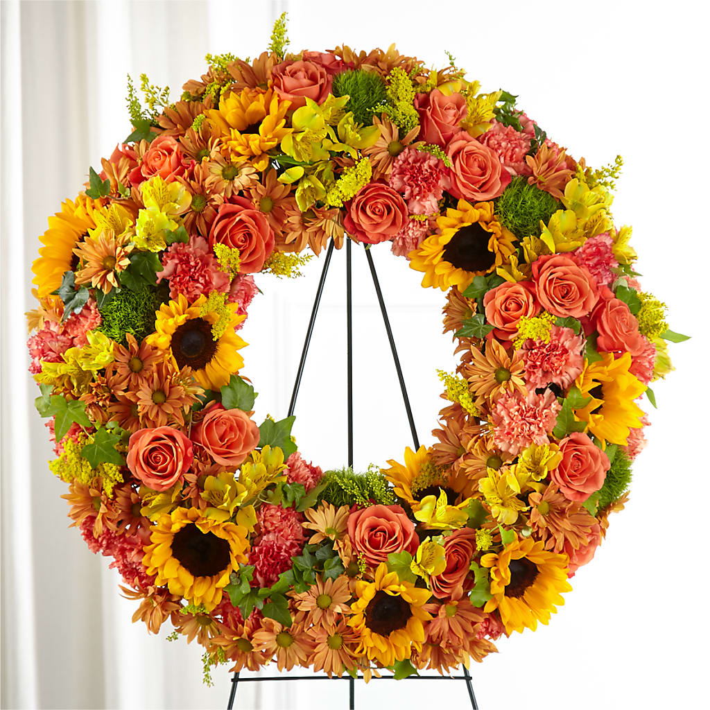Autumnal Memories Wreath (Standard) – MC SHANES FLORIST & GREENHOUSE INC, Belle Vernon PA