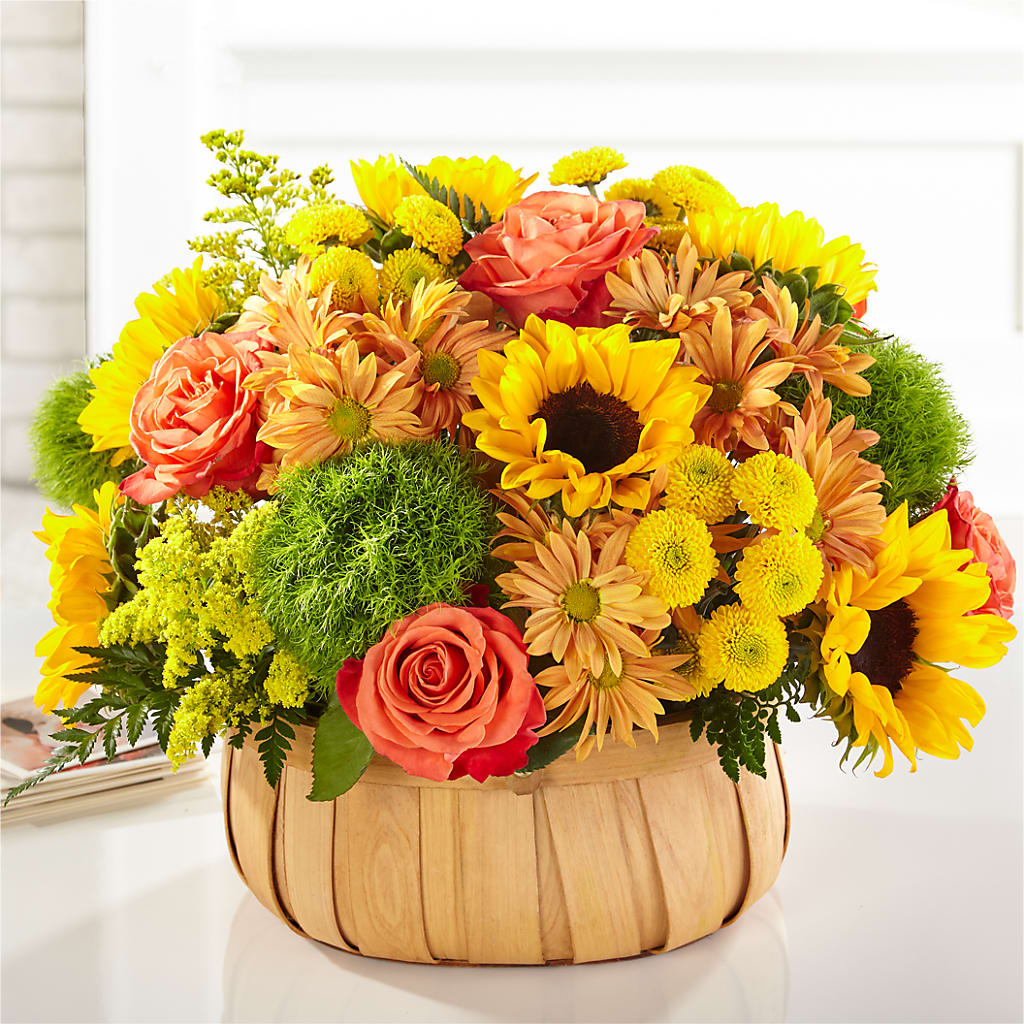 Harvest Sunflower Basket – MC SHANES FLORIST & GREENHOUSE INC, Belle Vernon PA