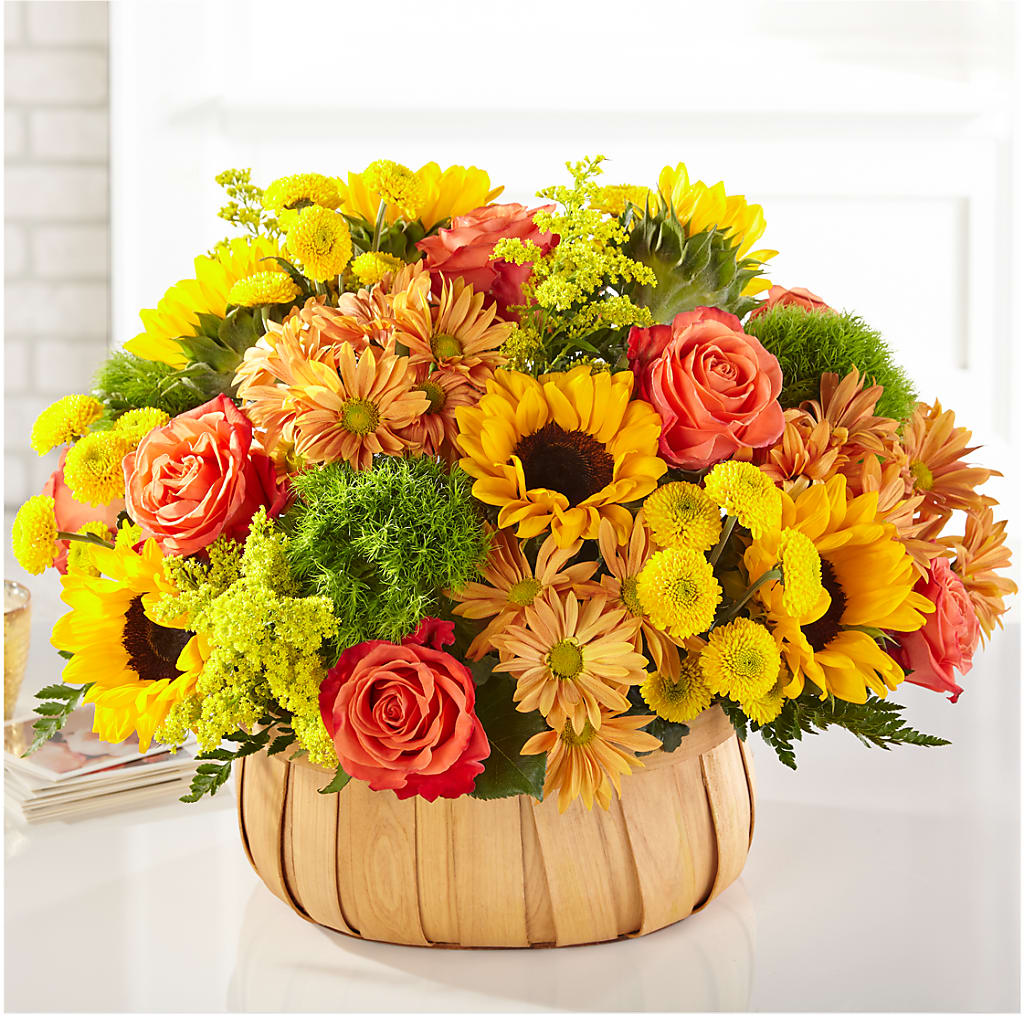 Harvest Sunflower Basket – MC SHANES FLORIST & GREENHOUSE INC, Belle Vernon PA