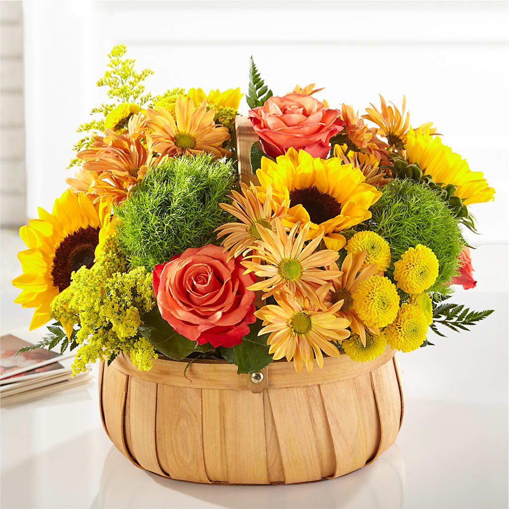 Harvest Sunflower Basket – MC SHANES FLORIST & GREENHOUSE INC, Belle Vernon PA