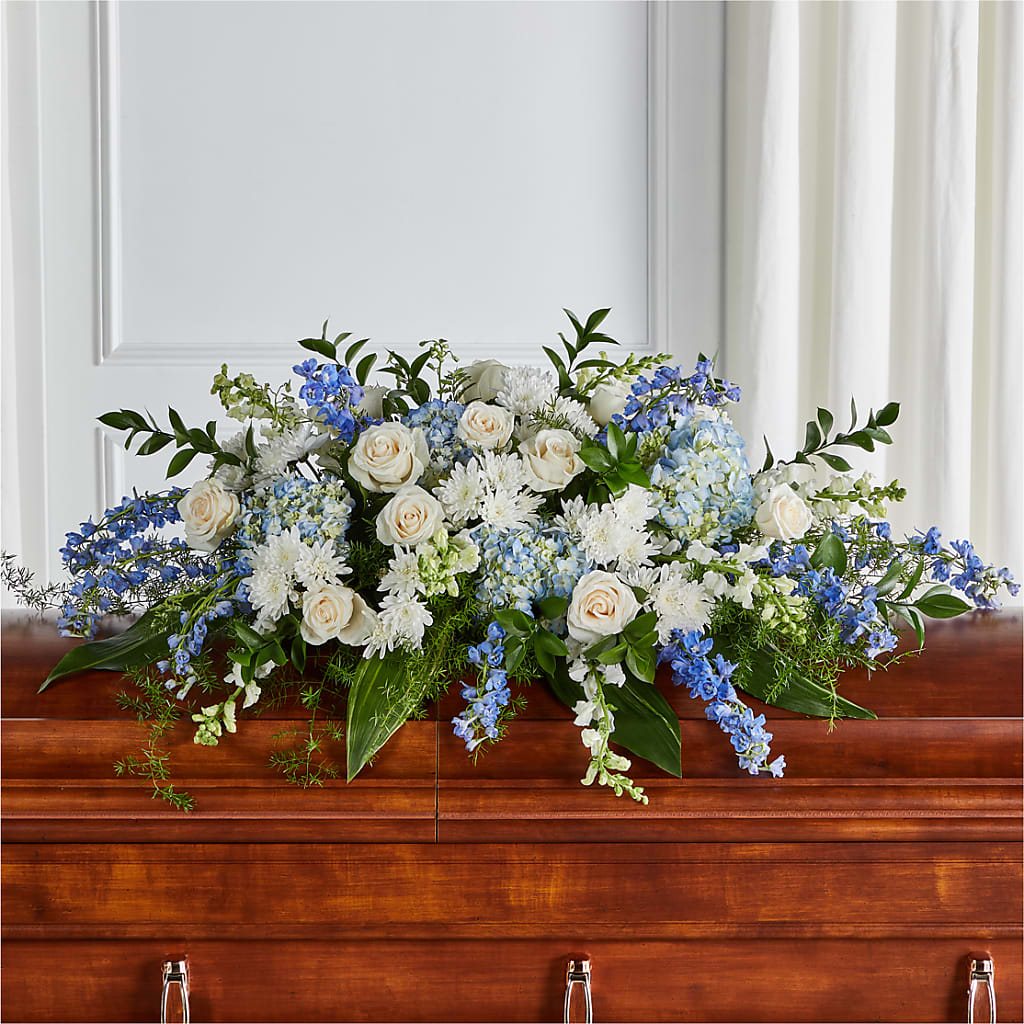 Timeless Essence Casket Spray – MC SHANES FLORIST & GREENHOUSE INC, Belle Vernon PA