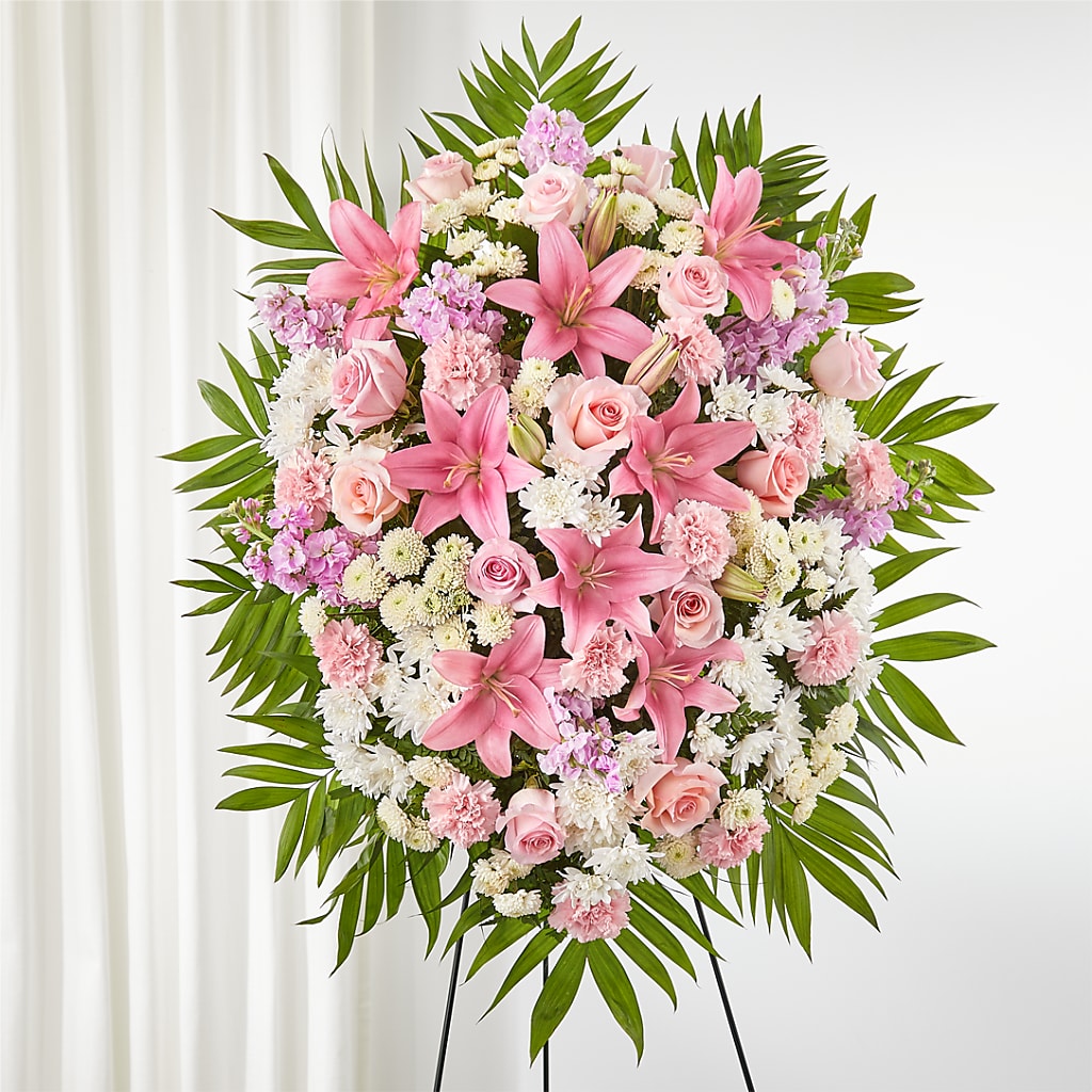 Offering Solace Standing Spray – MC SHANES FLORIST & GREENHOUSE INC, Belle Vernon PA