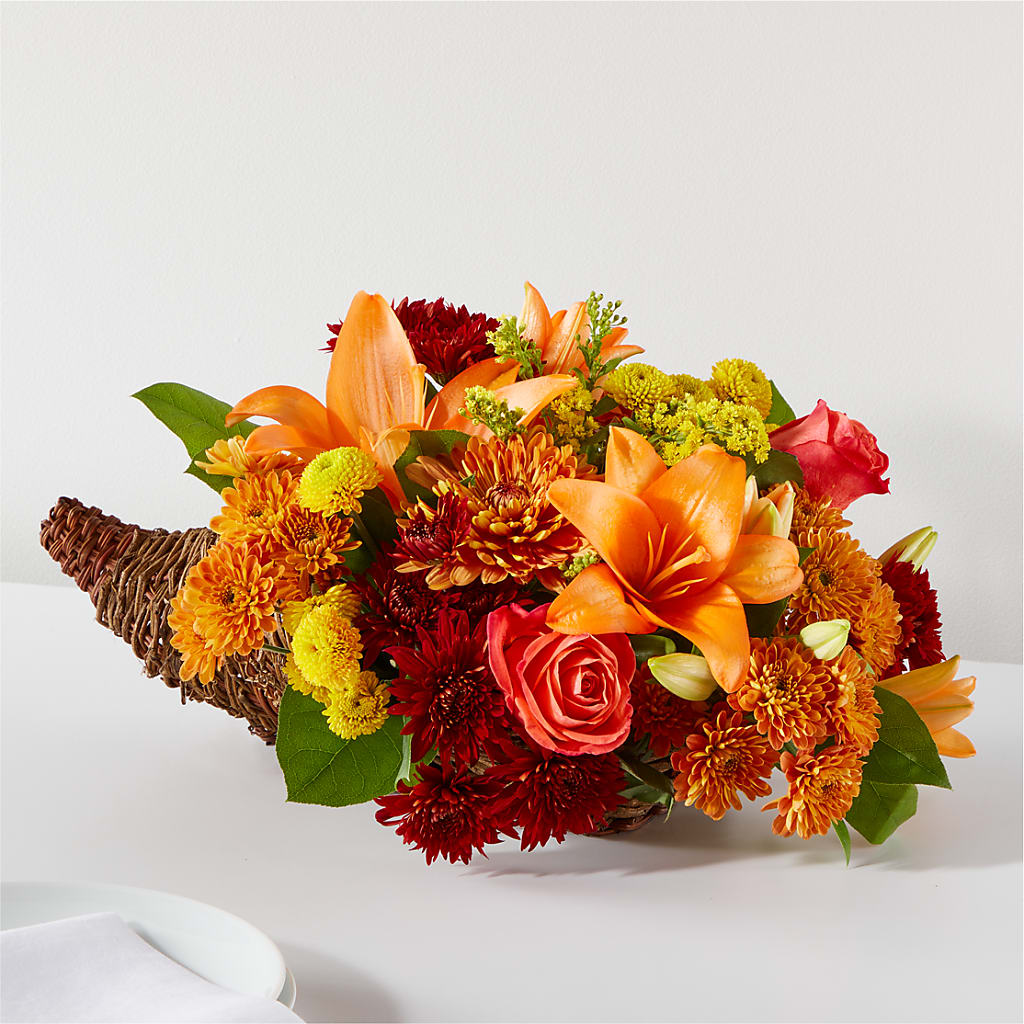 Bouquet of Blessings Cornucopia – MC SHANES FLORIST & GREENHOUSE INC, Belle Vernon PA