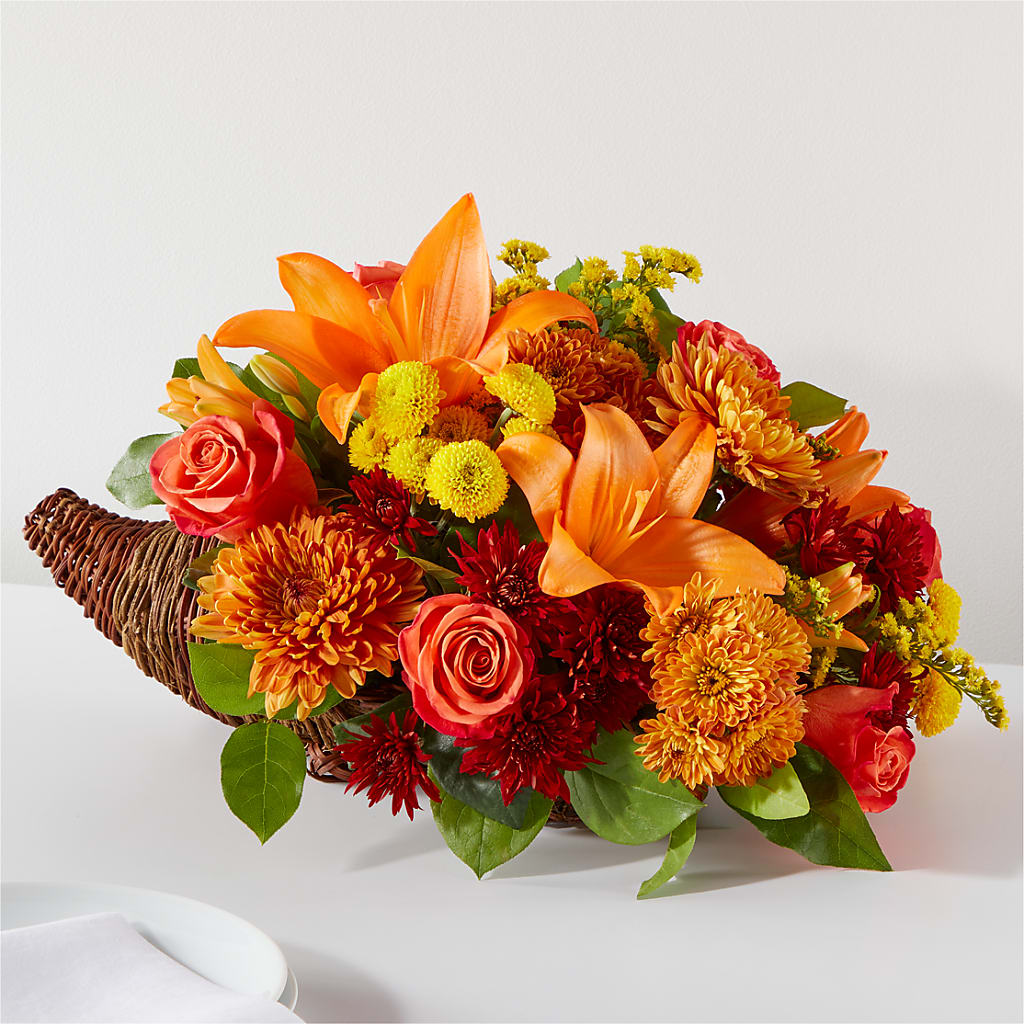 Bouquet of Blessings Cornucopia – MC SHANES FLORIST & GREENHOUSE INC, Belle Vernon PA