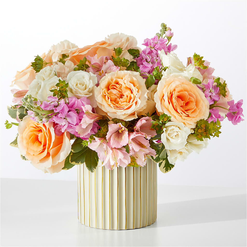 Paradise Bouquet with Ivory Vase – MC SHANES FLORIST & GREENHOUSE INC, Belle Vernon PA