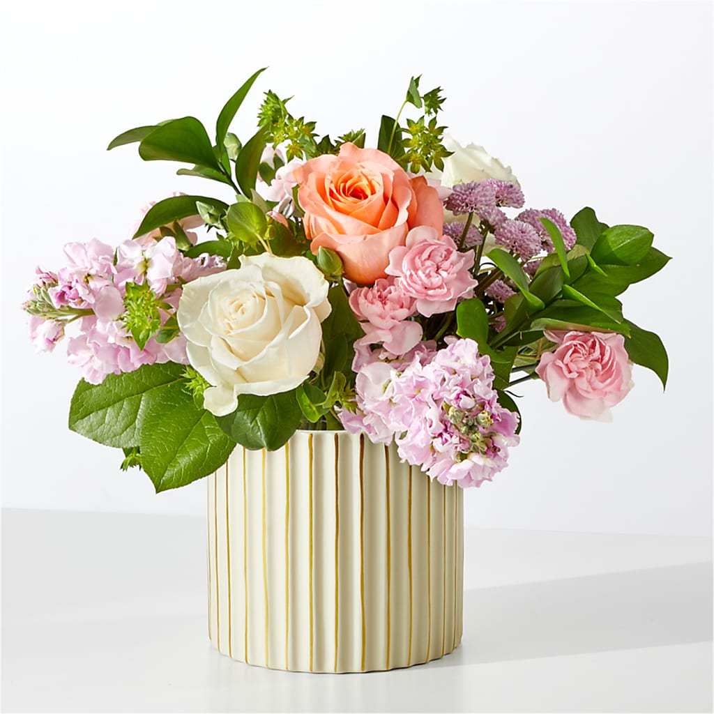French Market Bouquet with Ivory Vase – MC SHANES FLORIST & GREENHOUSE INC, Belle Vernon PA