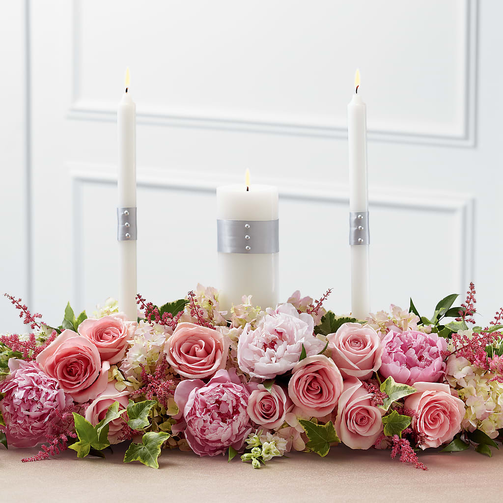 Worldwide Romance Unity Candle Arrangement – MC SHANES FLORIST & GREENHOUSE INC, Belle Vernon PA