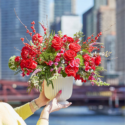 Big Red Bow Bouquet – MC SHANES FLORIST & GREENHOUSE INC, Belle Vernon PA