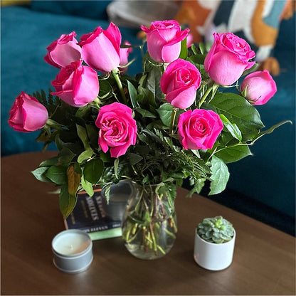 Long Stem Pink Rose Bouquet – MC SHANES FLORIST & GREENHOUSE INC, Belle Vernon PA