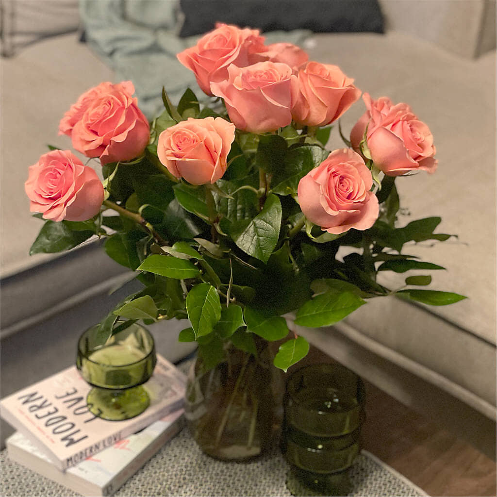 Long Stem Pink Rose Bouquet – MC SHANES FLORIST & GREENHOUSE INC, Belle Vernon PA