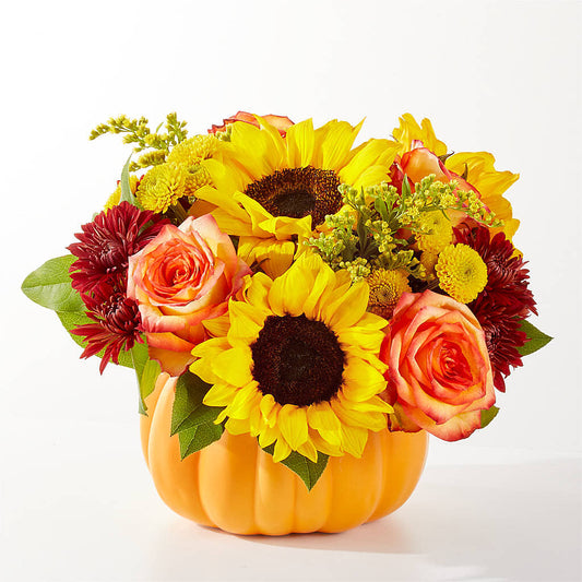 Golden Gourd Pumpkin Bouquet – MC SHANES FLORIST & GREENHOUSE INC, Belle Vernon PA