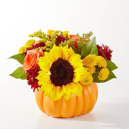 Golden Gourd Pumpkin Bouquet – MC SHANES FLORIST & GREENHOUSE INC, Belle Vernon PA