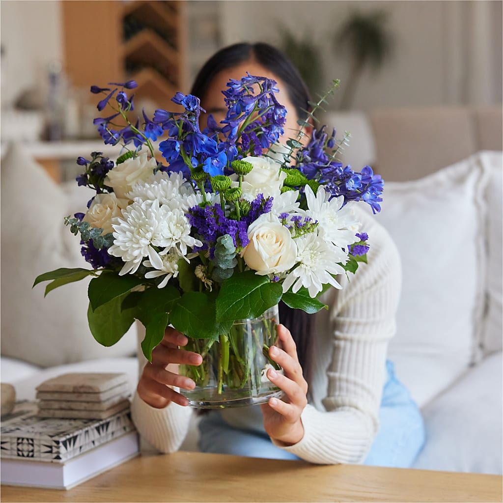 Cerulean Waves Bouquet – MC SHANES FLORIST & GREENHOUSE INC, Belle Vernon PA