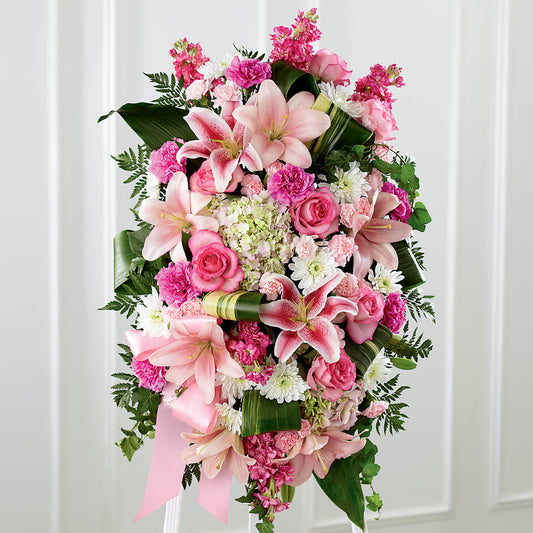 Comforting Standing Spray – MC SHANES FLORIST & GREENHOUSE INC, Belle Vernon PA