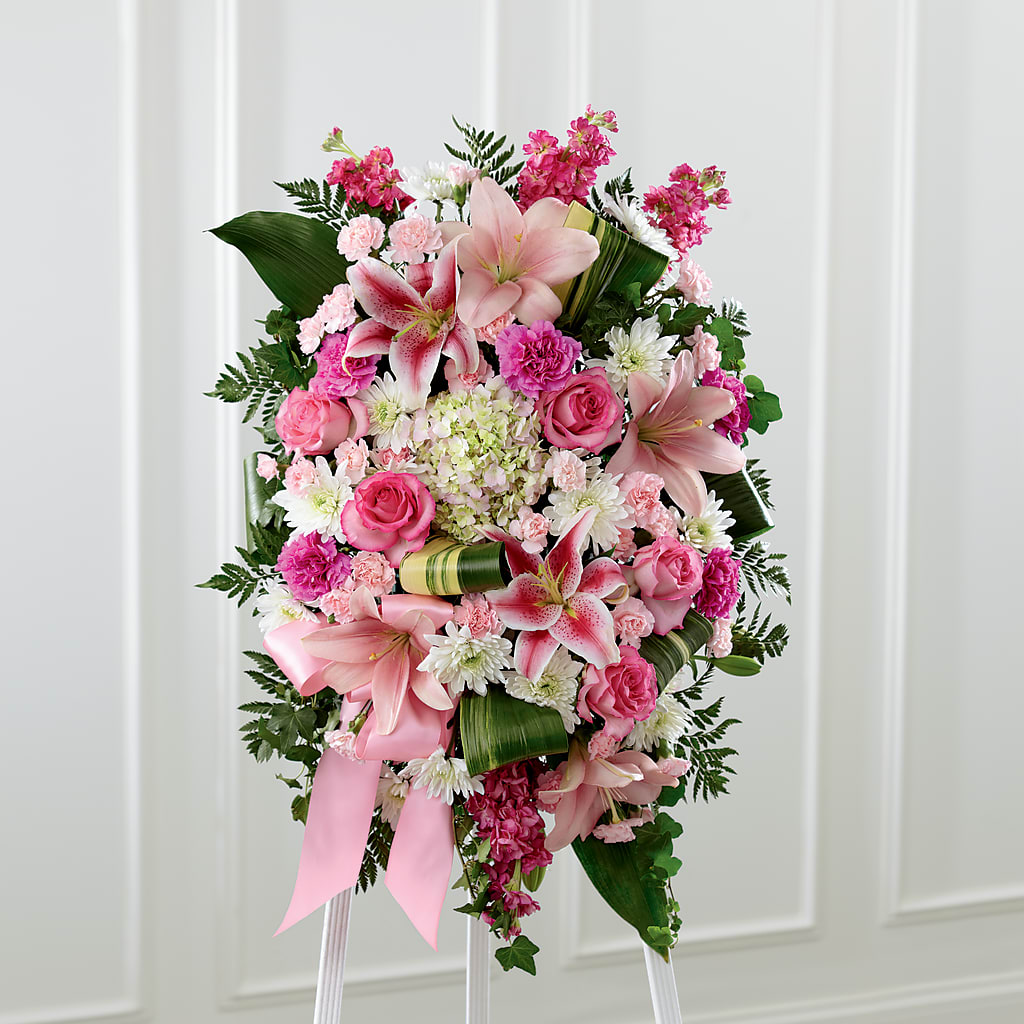 Comforting Standing Spray – MC SHANES FLORIST & GREENHOUSE INC, Belle Vernon PA