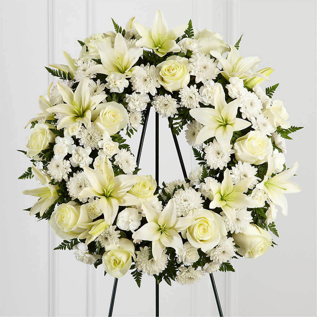 Treasured Tribute Wreath – MC SHANES FLORIST & GREENHOUSE INC, Belle Vernon PA