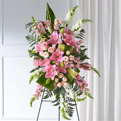 Elegant Embrace Standing Spray – MC SHANES FLORIST & GREENHOUSE INC, Belle Vernon PA