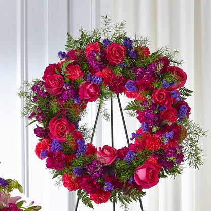 Calming Colors Wreath – MC SHANES FLORIST & GREENHOUSE INC, Belle Vernon PA
