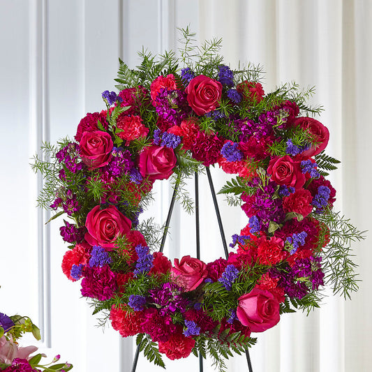 Calming Colors Wreath – MC SHANES FLORIST & GREENHOUSE INC, Belle Vernon PA