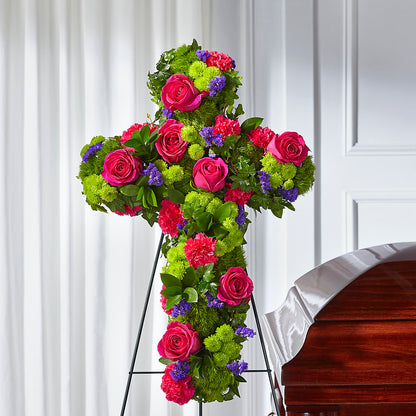 Tribute Rose Floral Cross – MC SHANES FLORIST & GREENHOUSE INC, Belle Vernon PA