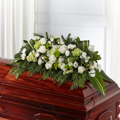 Hopeful Gesture Casket Spray – MC SHANES FLORIST & GREENHOUSE INC, Belle Vernon PA