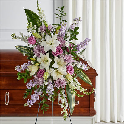 Grateful Hearts Standing Spray – MC SHANES FLORIST & GREENHOUSE INC, Belle Vernon PA