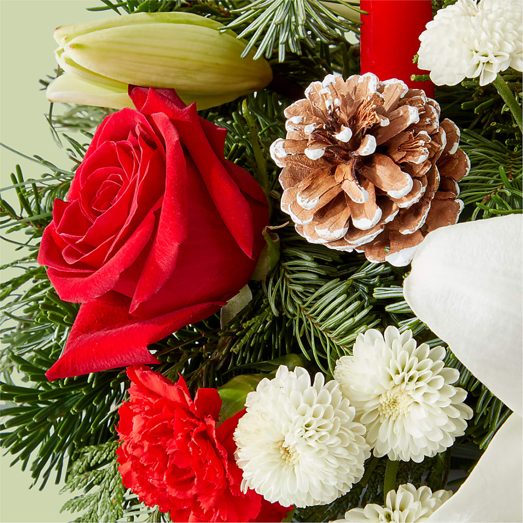 Seasonal Festivities Centerpiece – MC SHANES FLORIST & GREENHOUSE INC, Belle Vernon PA
