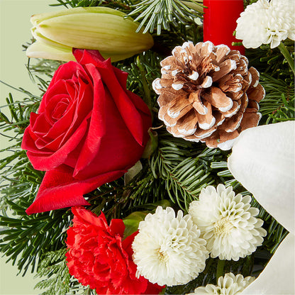 Seasonal Festivities Centerpiece – MC SHANES FLORIST & GREENHOUSE INC, Belle Vernon PA