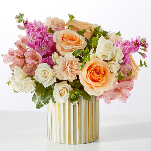 Paradise Bouquet with Ivory Vase – MC SHANES FLORIST & GREENHOUSE INC, Belle Vernon PA