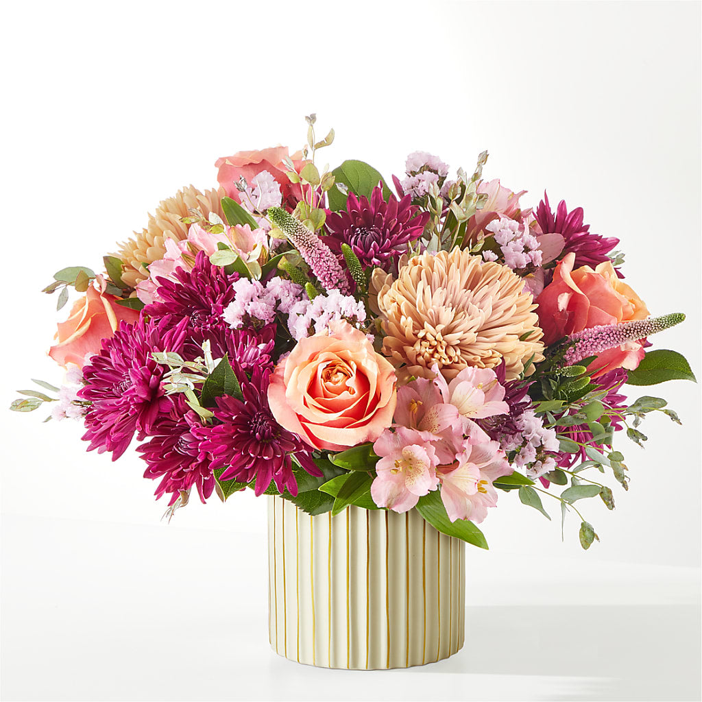 Berry Cobbler Bouquet with Ivory Vase – MC SHANES FLORIST & GREENHOUSE INC, Belle Vernon PA