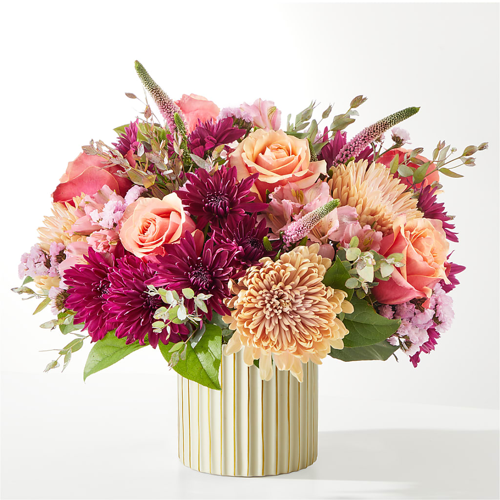 Berry Cobbler Bouquet with Ivory Vase – MC SHANES FLORIST & GREENHOUSE INC, Belle Vernon PA