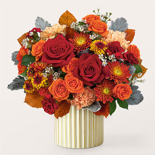 Merlot Bouquet with Ivory Vase – MC SHANES FLORIST & GREENHOUSE INC, Belle Vernon PA