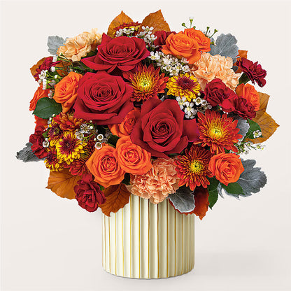 Merlot Bouquet with Ivory Vase – MC SHANES FLORIST & GREENHOUSE INC, Belle Vernon PA