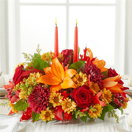 Autumn's Embrace Centerpiece – MC SHANES FLORIST & GREENHOUSE INC, Belle Vernon PA